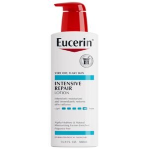 Eucerin Intensive Repair Body Lotion for Dry Skin with Alpha Hydroxy, Exfoliates and Conditions, 16.9 Fl Oz Bottle
